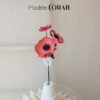 Bouquet papier Anémone corail – délicatesse et élégance en papier fait main.