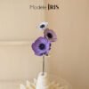 Bouquet papier Anémone violet – délicatesse et élégance en papier fait main.