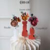 bouquet coloré chloé fleurs en papier dessiné déco artisanale durable anais lvdx rouille coquelicot jaune soleil