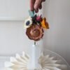 bouquet coloré chloé fleurs en papier dessiné déco artisanale durable anais lvdx rouille coquelicot jaune soleil