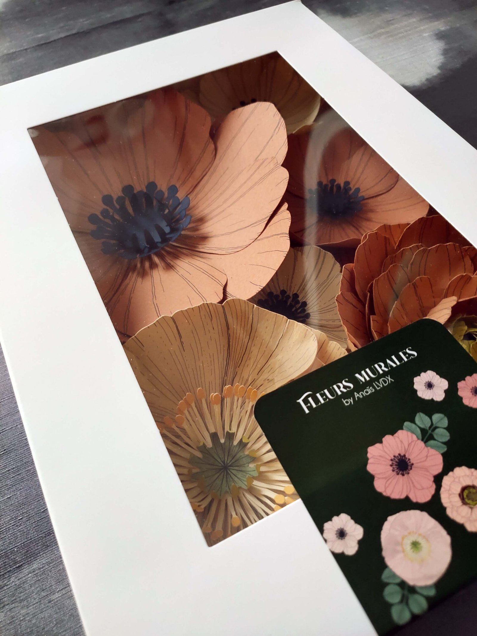 coffret fleurs murales en papier décoration artisanale durable