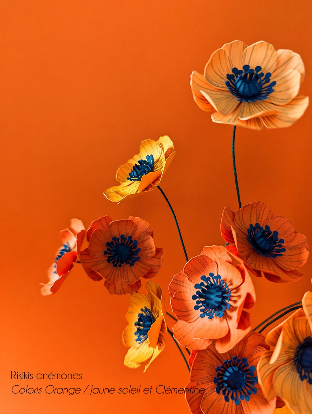 fleurs en papier décoration artisanale durable rikiki anémone