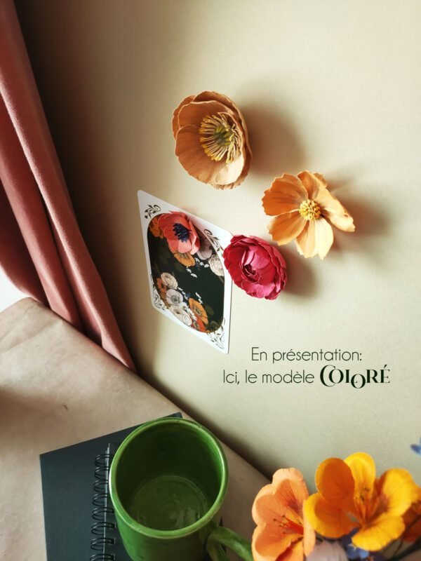 coffret magnets fleuris fleurs murales en papier décoration artisanale durable