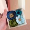 coffret magnets fleuris fleurs murales en papier décoration artisanale durable