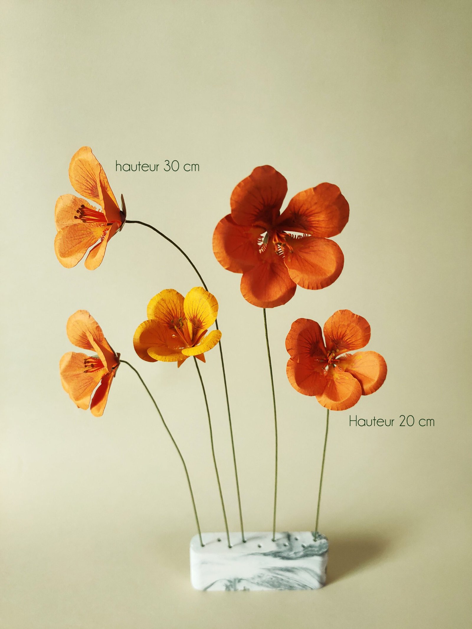 fleurs en papier décoration artisanale durable