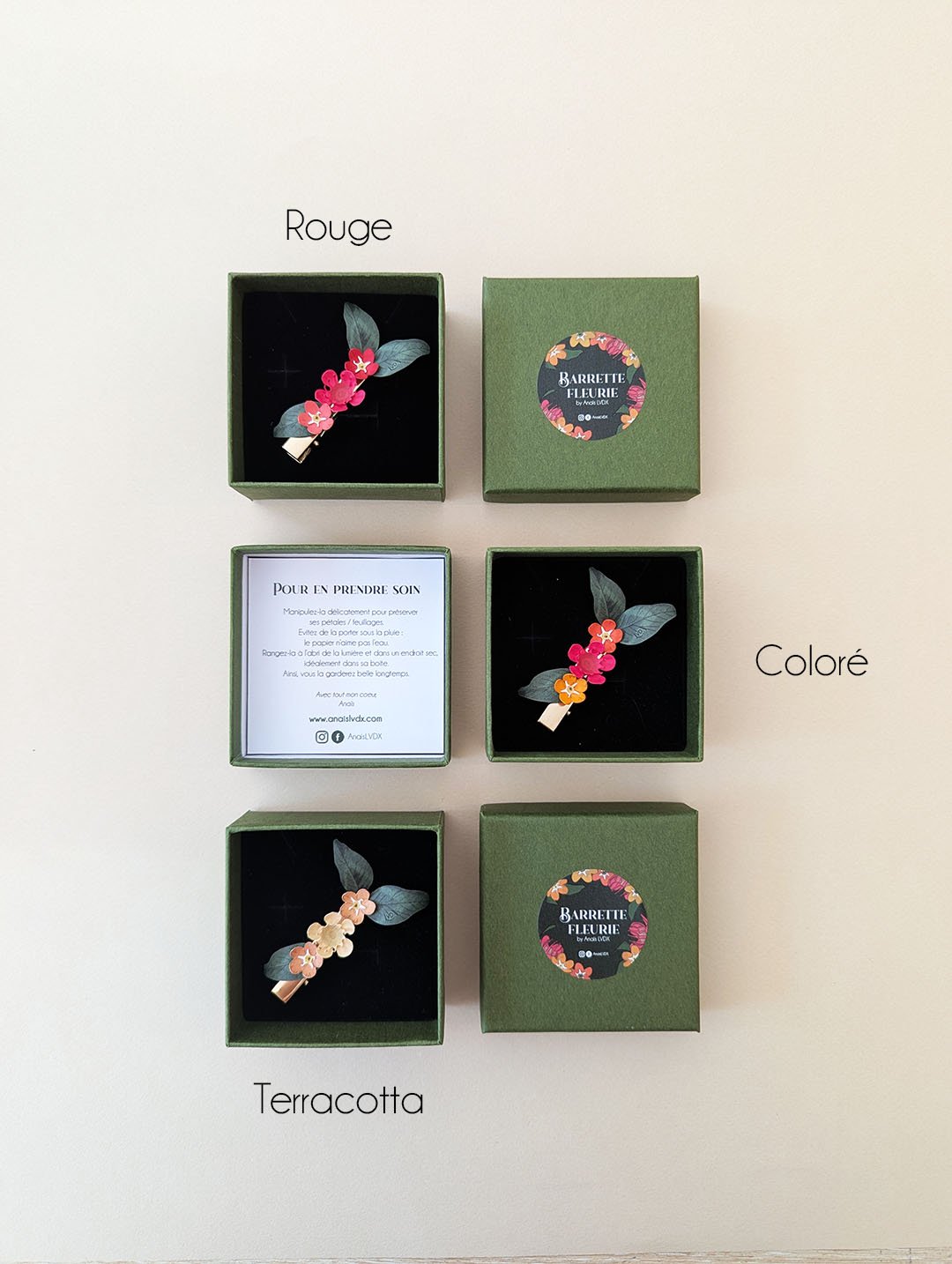 barrette-fleurie-accessoire-coiffure-cheveux-mariage-baptême-communion-or-fleur-papier-anaislvdx-creation-horticulture-france-artisanal