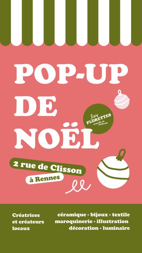 Pop up de noël créatrices les florettes à Rennes
