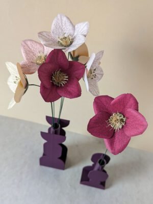 fleur en papier héllébore décoration intérieure création artisanale