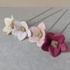 Hellébore en papier artisanale, fleur d’hiver décorative, coloris [Aurore / Rosa / Ivoire / Viola]